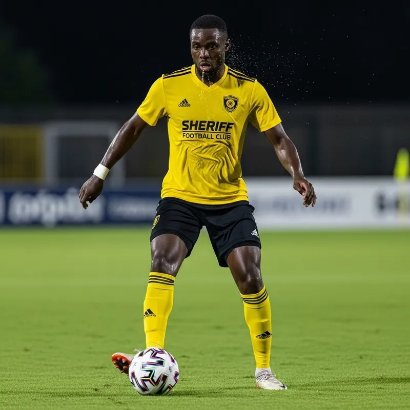 Black Football Player in Yellow and Black Attire | Sheriff FC Black Football Player in Yellow and Black Attire | Sheriff FC