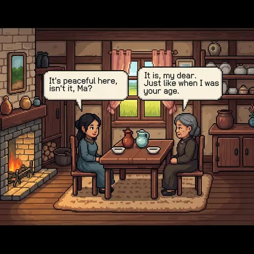 Charming Pixel Art Home: A Conversation in Style