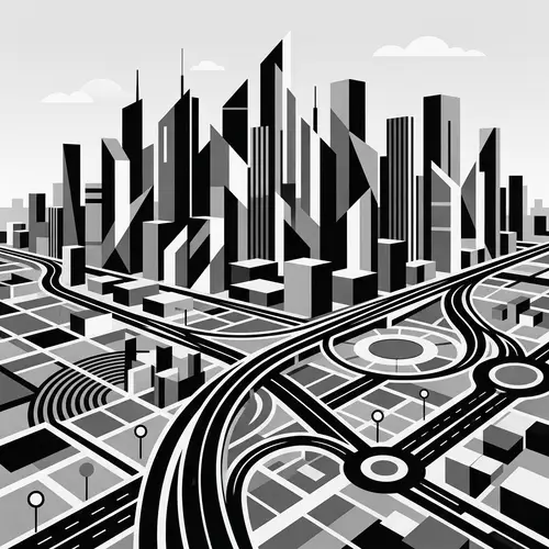 Abstract Cityscape: Minimalist Urban Environment | Website Name