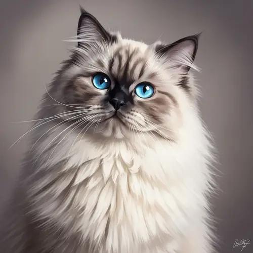 Majestic Persian Himalayan Cat Portrait | Glamorous Fashion Elegance