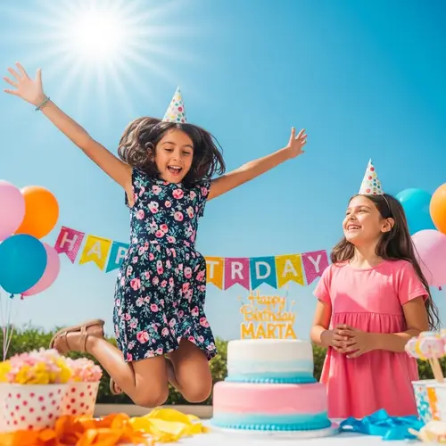 Ana Celebrates Marta's Birthday with Joyful Jump