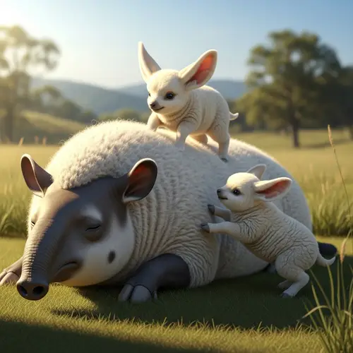 Adorable Chubby Fluffy Fictional Animal Family