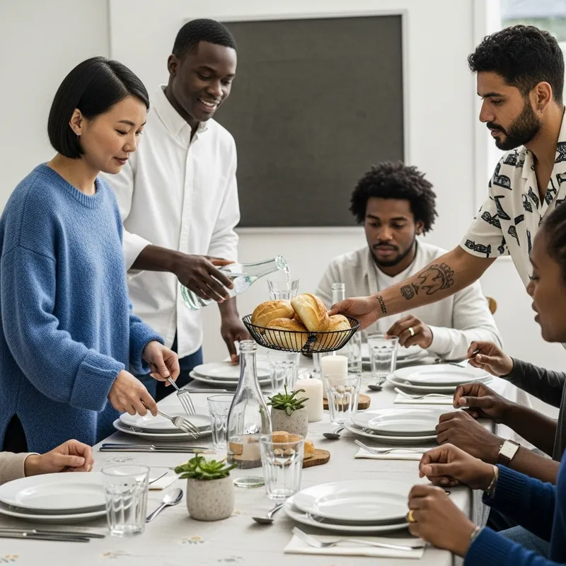 Stylish Casual Table Setting for a Simple Meal