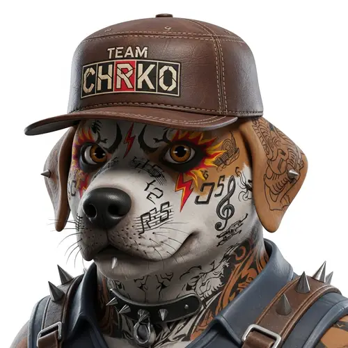 Rockstar Brutal Dog Gaming Avatar | CHRKO Music-Themed Cap