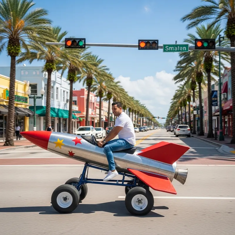 Egyptian Man Rockets Through Florida Streets