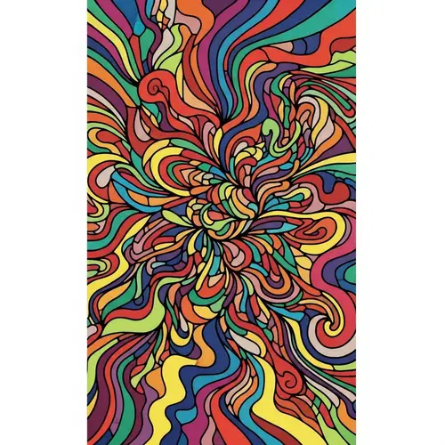 Psychedelic Abstract Art: Vibrant Colors & Patterns