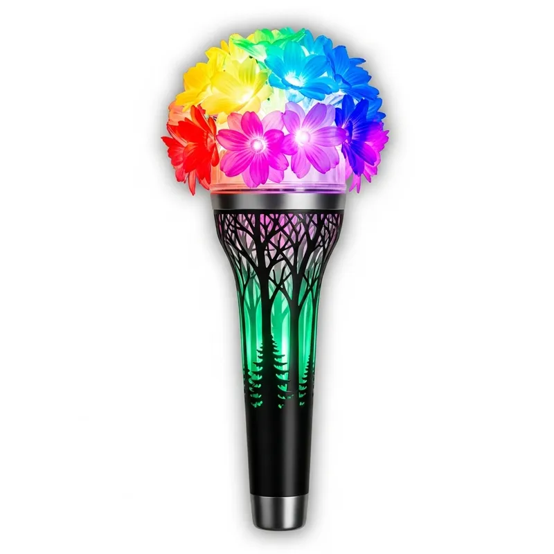 K-Pop Lightstick with Floral and Forest Elements | Nature-Inspired Design