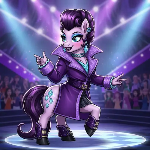 Fashionable Equine Character in High Drama Drag Attire