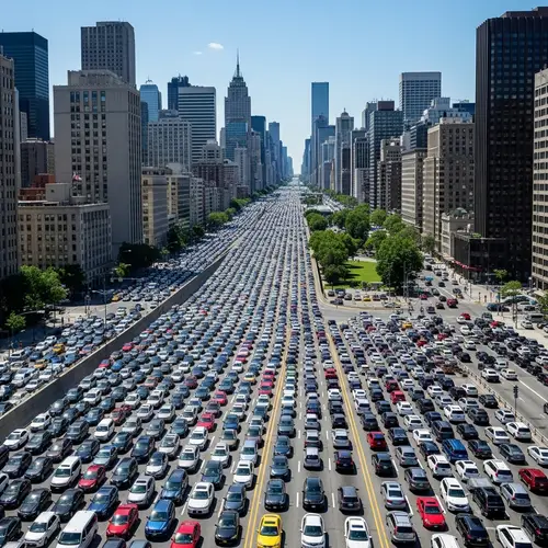 Ten Million Cars in a Vibrant Urban Metropolis