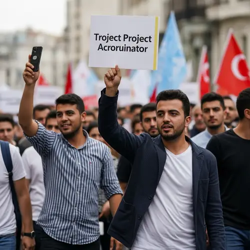 Determined Young Project Coordinator at Election Rally