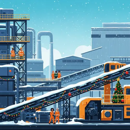 Industrial Company Holiday Background Illustration