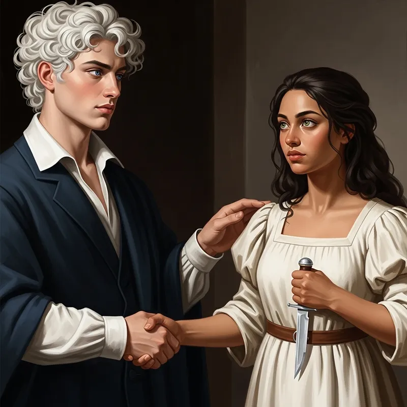 Renaissance Painting: Suspenseful Encounter Unveiled