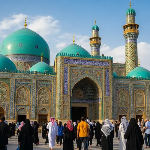 Intricate Architecture of a Vibrant Mosque