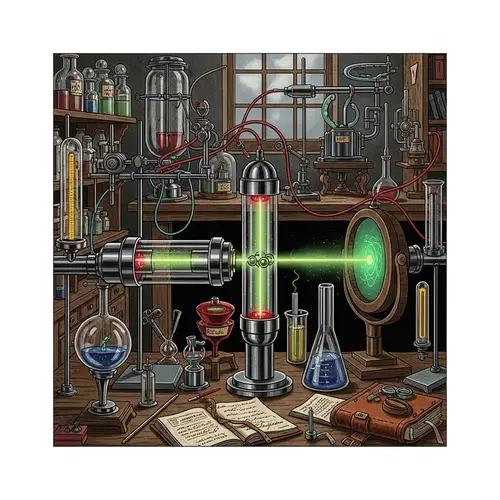 Dalton's Cathode Ray Experiment: Intricate 1800 Depiction