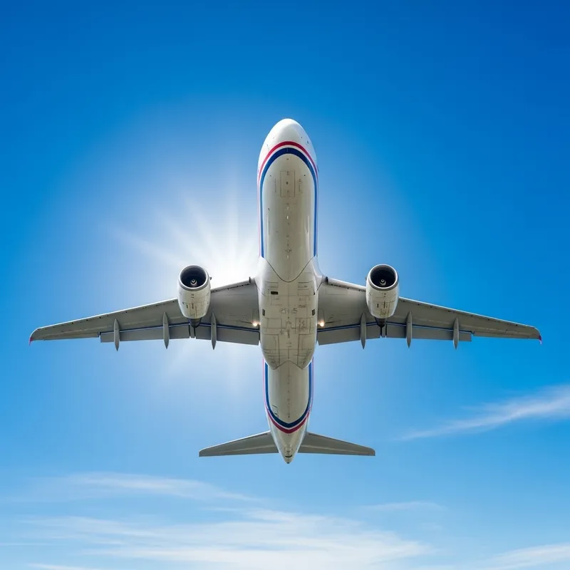 Gleaming White Airplane Soaring in Clear Blue Sky | Airplane Insights