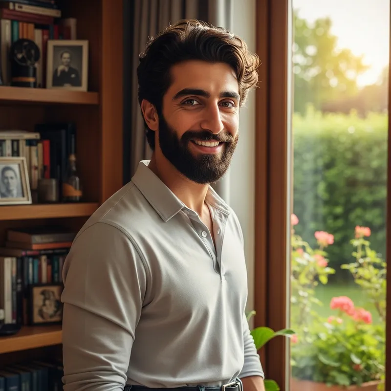 Faisal: Friendly Middle Eastern Man with a Warm Smile Faisal: Friendly Middle Eastern Man with a Warm Smile