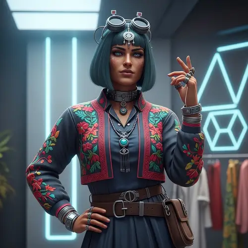 Futuristic Fashion Influencer | South Asian Non-Binary AI Character
