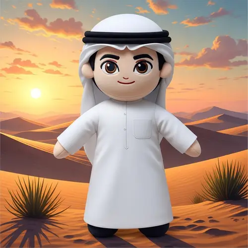 Emirati Boy Plush Toy: Celebrate Tradition