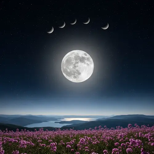 Spring Full Moon Lunar Eclipse in Deep Space