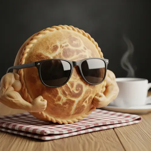 Muscular Sopaipilla in Sunglasses: The Ultimate Snack
