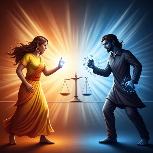 Power of Love vs. Hatred: Symbolic Battle of Human Emotions