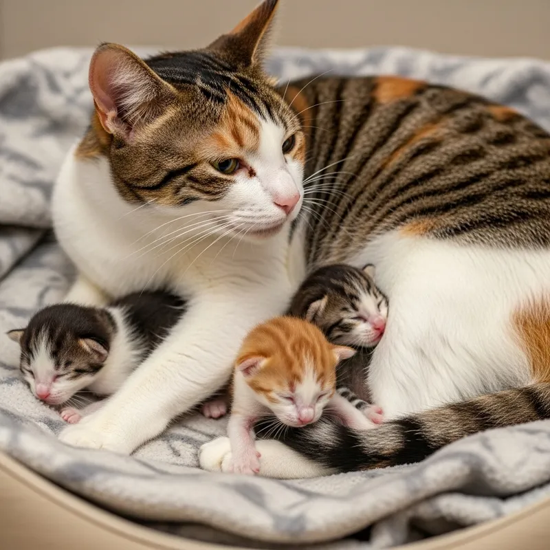 Calico Cat Giving Birth: Heartwarming Kittens