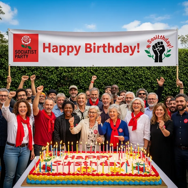 Happy Birthday from the Socialist Party Celebration Happy Birthday from the Socialist Party Celebration