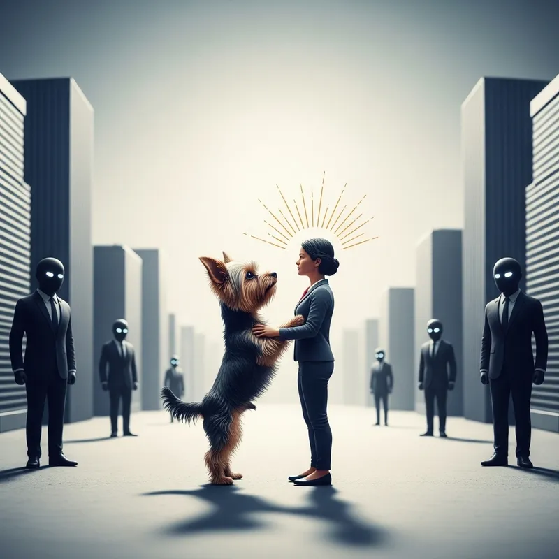 Feisty Yorkie Guards Elon Musk Against Big Corporations