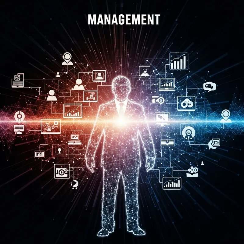 Futuristic Manager Scene | Abstract Management Visualization
