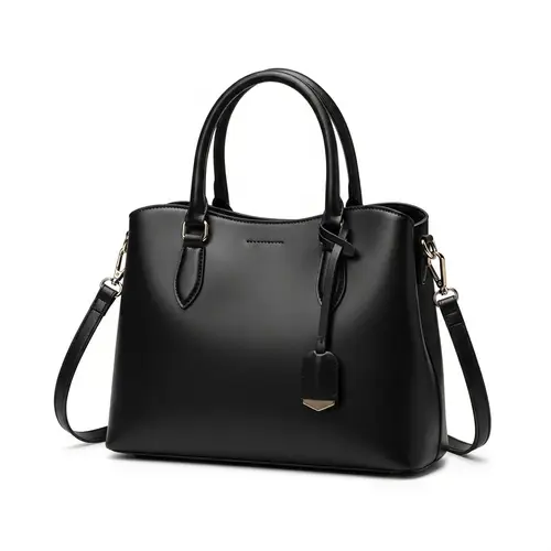 High-Quality Black Leather Women's Bag | Elegant & Sophisticated Design