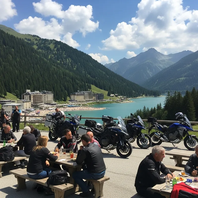 Outdoor Bar Dining in Europe - Scenic Mountain Roads Adventure Outdoor Bar Dining in Europe - Scenic Mountain Roads Adventure