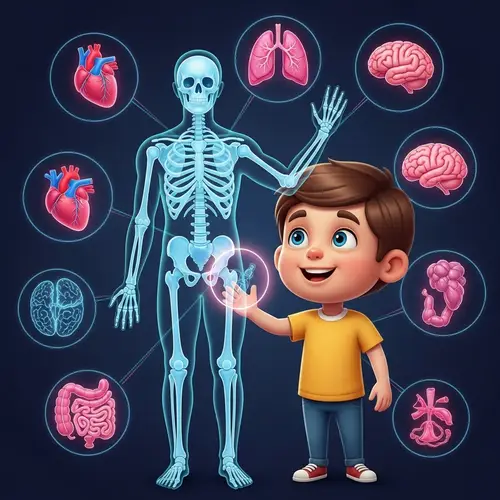 Child-Friendly Human Body Anatomy Image