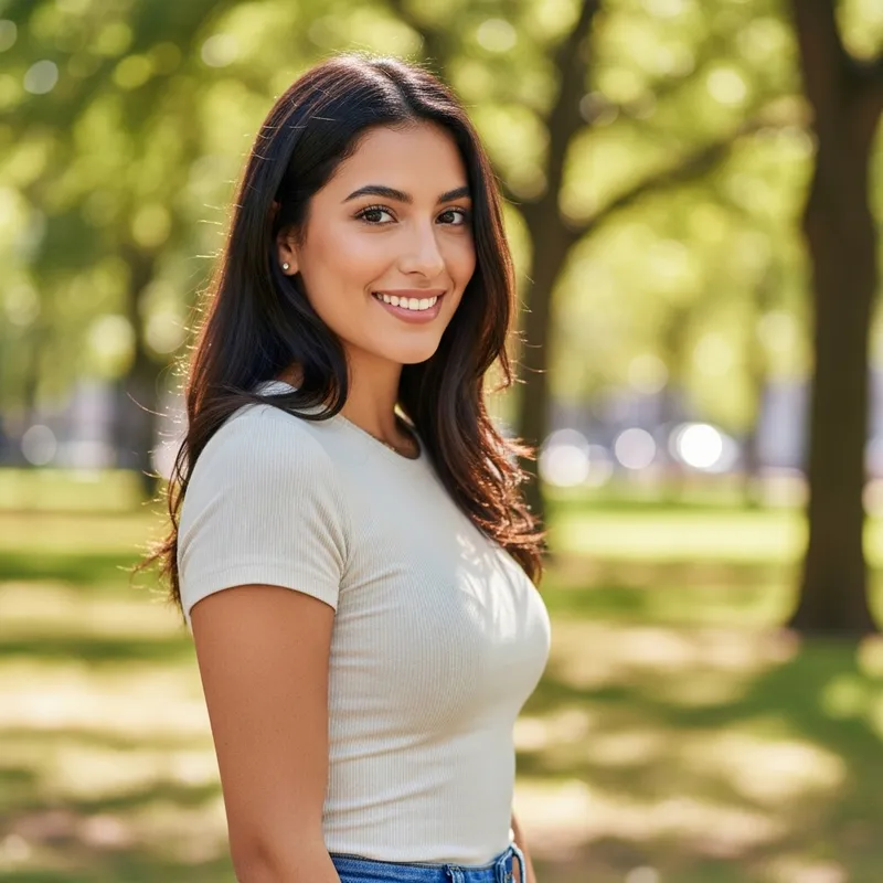 Stunning 20-Year-Old Brunette | City Park Photoshoot Stunning 20-Year-Old Brunette | City Park Photoshoot