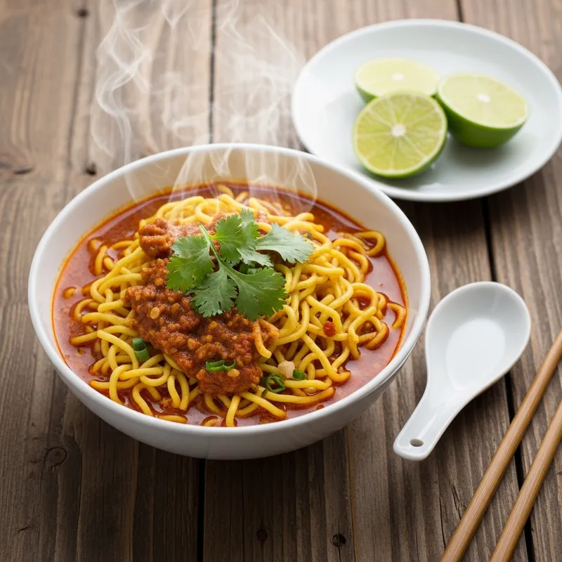 Steaming Mee Curry Bowl: Southeast Asian Delight
