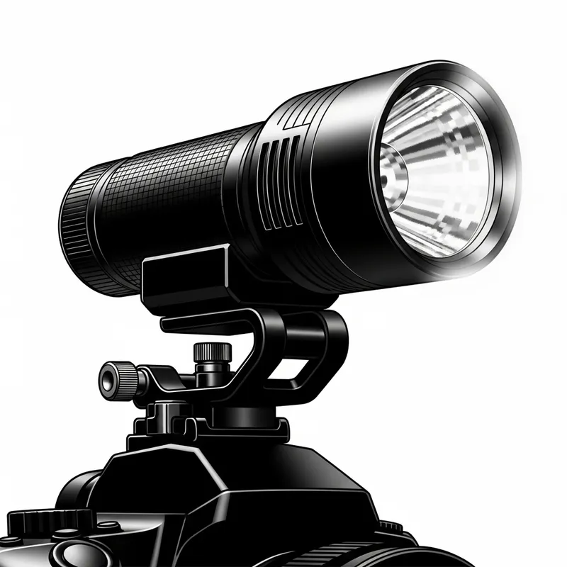 Camera Flashlight Silhouette: Elegant Light Source