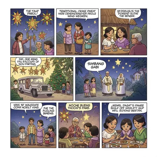 Christmas Eve in the Philippines: A Comic Strip Celebration