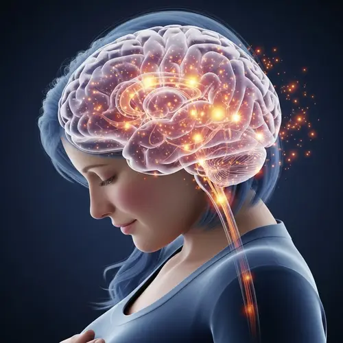 Pregnant Mother's Brain | Increased Neural Activity Illustration