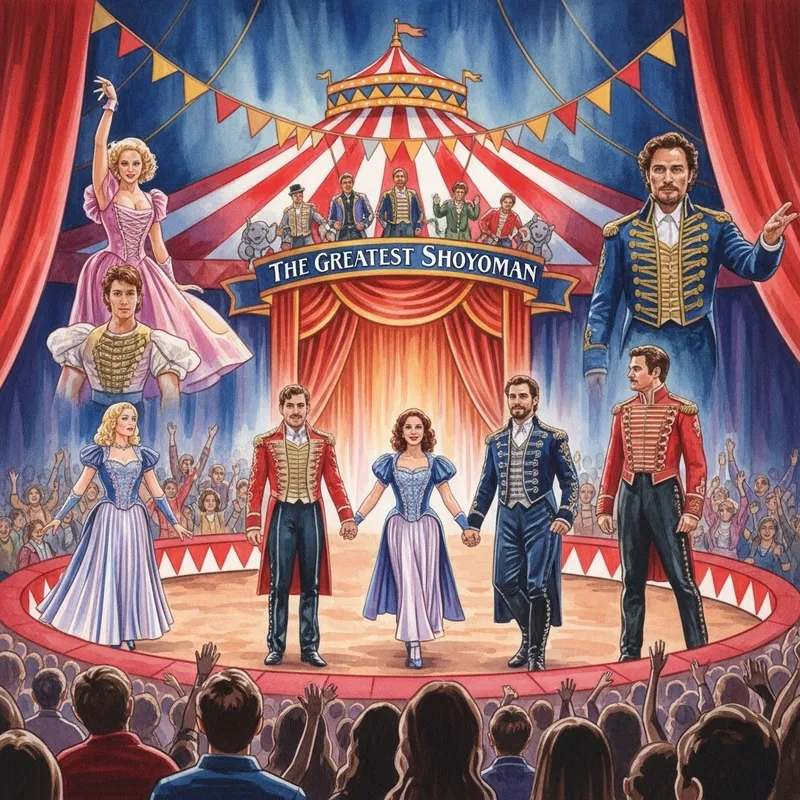 Vibrant Watercolor Illustration of The Greatest Showman Vibrant Watercolor Illustration of The Greatest Showman