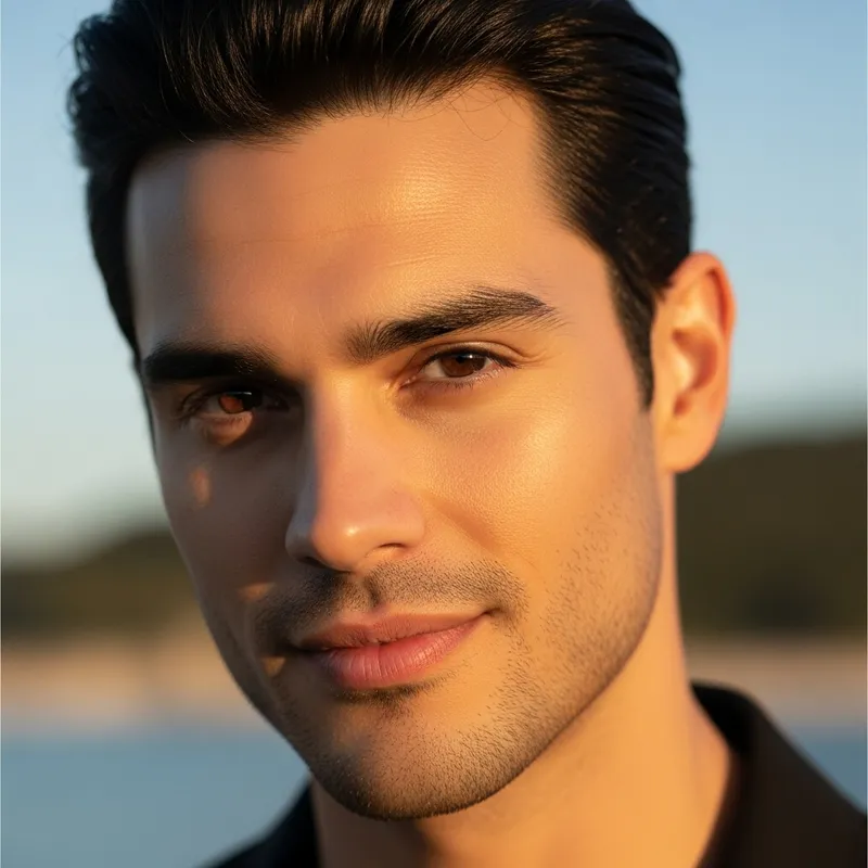 Attractive Man's Portrait with Strong Jawline Attractive Man's Portrait with Strong Jawline