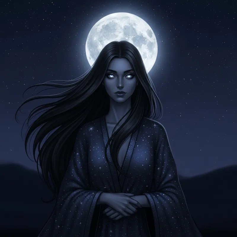 La Hija de la Noche | Mystical Starlit Sky Character