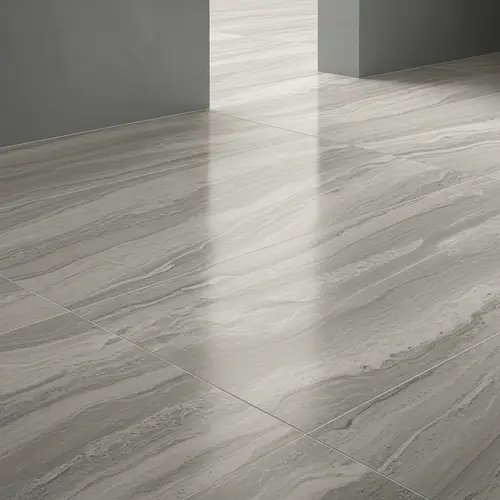 Porcelain Floor Texture to Complement Gray Walls