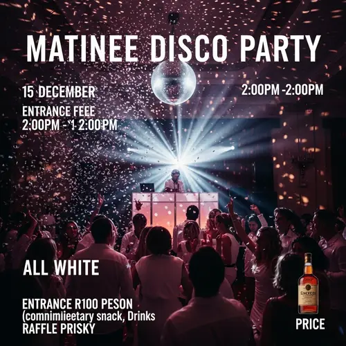 All White Martinee Disco Party | December 15 Event