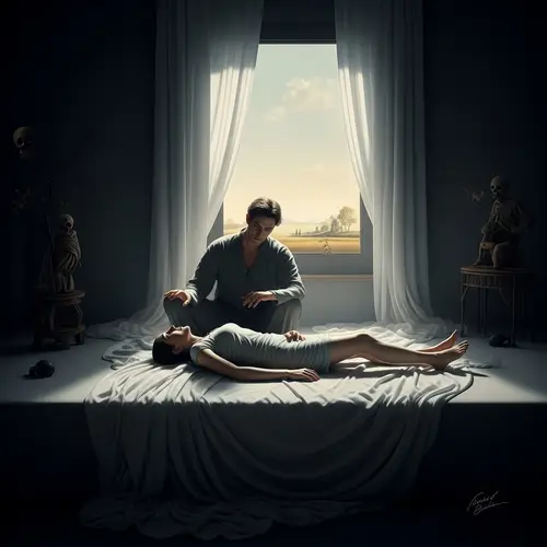 Surrealistic Exploration: Denial of Death - Gothic Ethereal Art