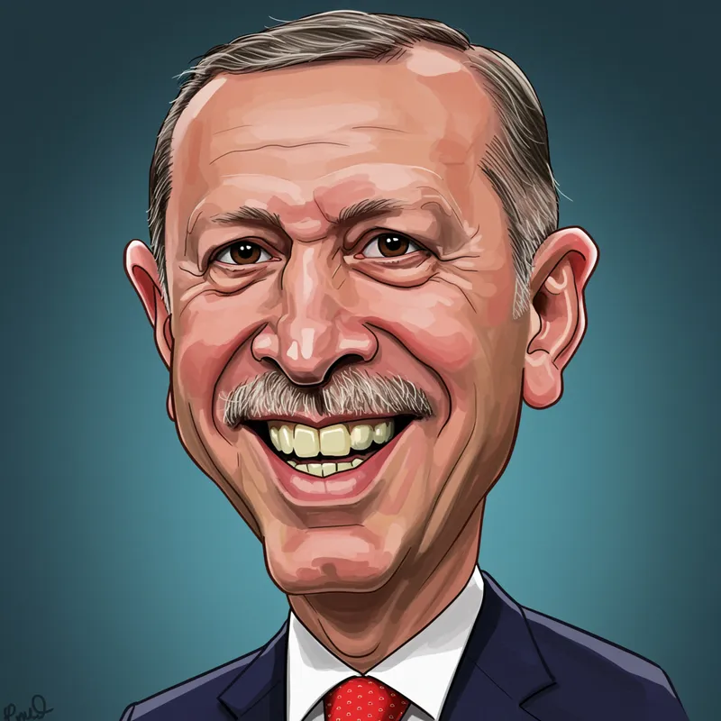 Funny Erdoğan Caricature - Humorous Art