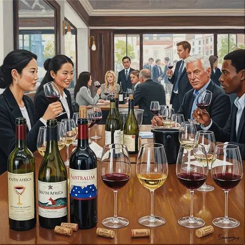 Elegant International Wine-Tasting Venue with Diverse Wines