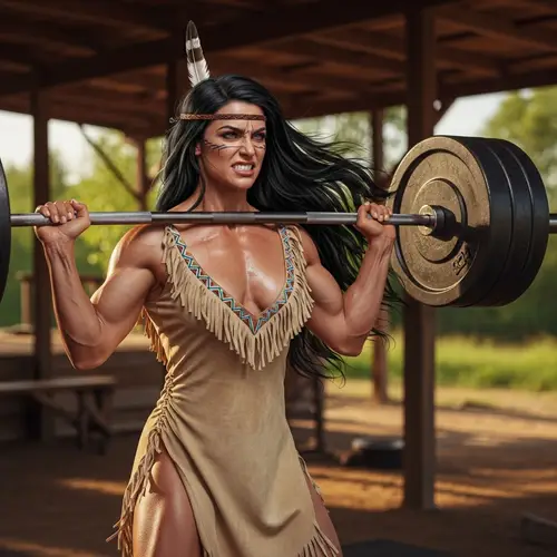 Native American Princess Achieves Strength: Weightlifting Story