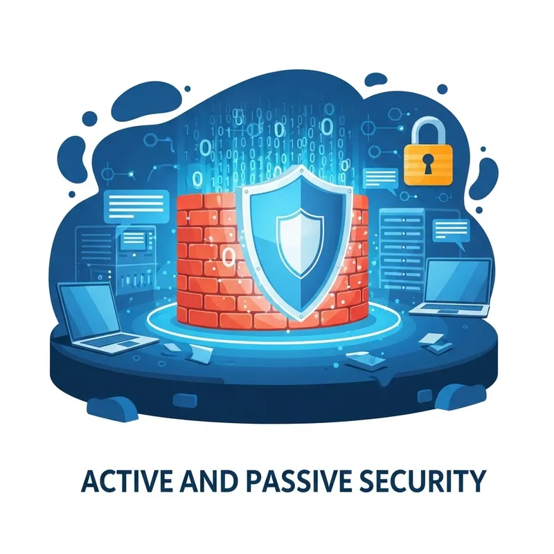 Active and Passive Security in Computer Technology - Visual Representation Active and Passive Security in Computer Technology - Visual Representation
