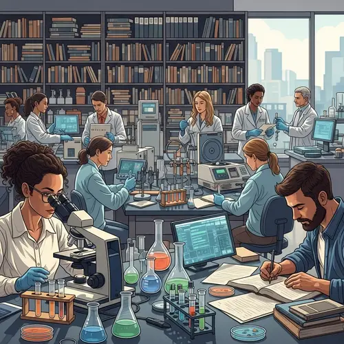 Diverse Researchers in Academic Setting | Scientific Analysis