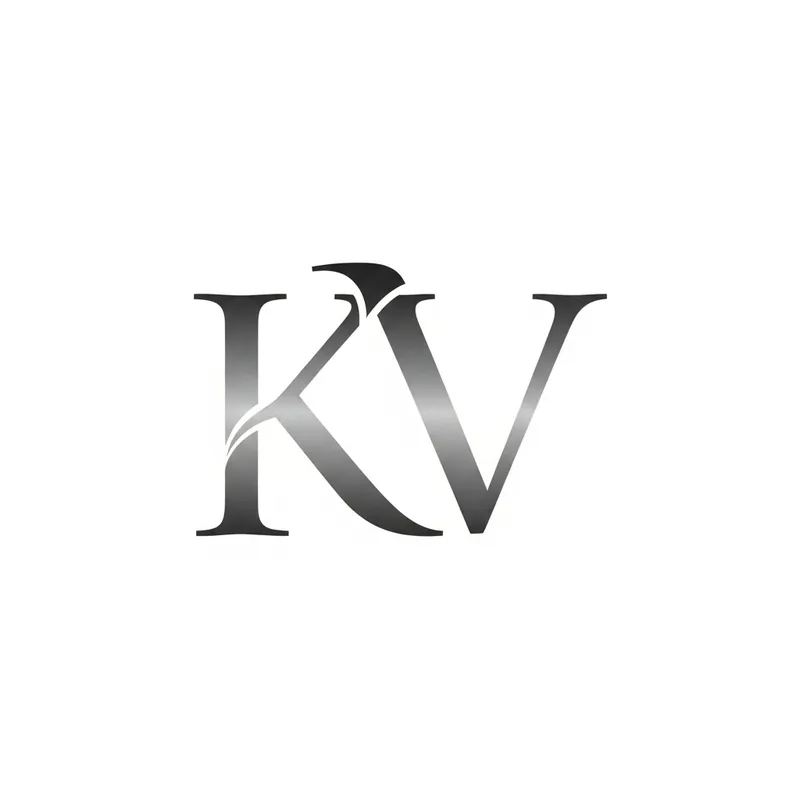 Classic and Elegant KV Monogram Design