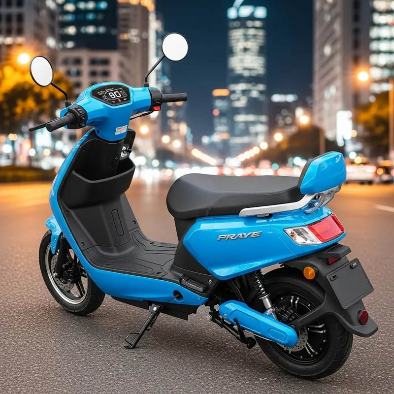 Sleek Blue Electric Scooter | City Commuter Scooter Sleek Blue Electric Scooter | City Commuter Scooter